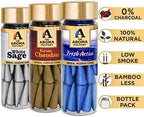 The Aroma Factory Organic Incense Dhoop Cones 3x30 Cones Jute Gift Set with Holder (Exotic Healing)