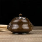 Copper Incense Burner Chinese Brass Incense Burner Kit Traditional Zen Incense Burner Antique Style Office Yoga Home Decor 4.3 * 3.9 * 3.4IN 1.3LB