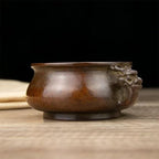 Copper Incense Burner Chinese Brass Incense Burner Kit Traditional Zen Incense Burner Antique Style Office Yoga Home Decor 6.3 * 4.3 * 2.2IN 2.2LB