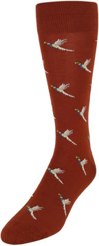Trafalgar Men's Birds of a Feather Mercerized Cotton Mid-Calf Socks