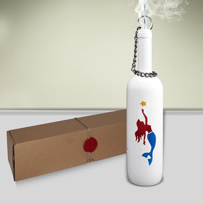 Sermo Marine Series Glass Smoking Bottle Incense Holder Burner (Mermaid)