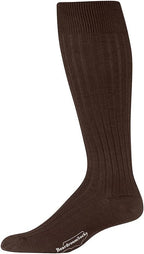 Merino Wool Dress Socks for Men – Over-the-Calf, Ribbed Wool Dress Socks for Size 8-12 – Breathable, Reinforced Heel and Toe