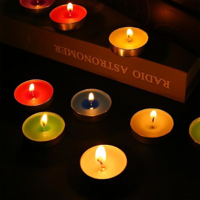 Tea Candles Wedding Party and Home Decoration Votive Parties Tealight Small Wishing Bulk 10 Pack with 1.5-2 Hours Extended Burn Time Mini for Birthday Halloween Emergency Family Gatherings(LVSE)