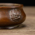 Copper Incense Burner Chinese Brass Incense Burner Kit Traditional Zen Incense Burner Antique Style Office Yoga Home Decor 4.5 * 3.7 * 3IN 1.5LB