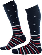 Pierre Henry Over the Calf Socks for Men (3 pairs) | Cotton Over the Calf Dress Socks | Long Socks Designed to Stay up 12+ hr