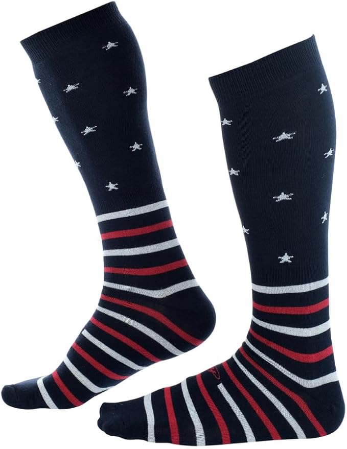 Pierre Henry Over the Calf Socks for Men (3 pairs) | Cotton Over the Calf Dress Socks | Long Socks Designed to Stay up 12+ hr