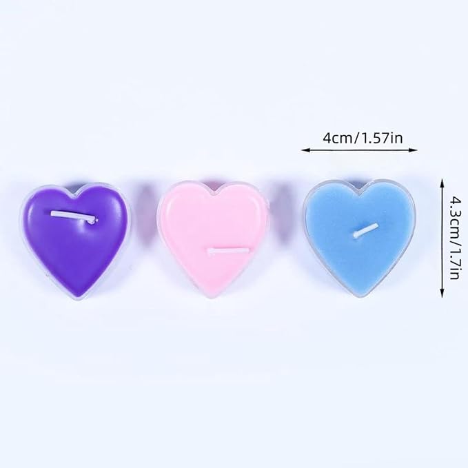Tea Candles Heart Romantic Candle Small Sweet Wedding Party and Home 1.5-2 Hours Extended Burn Time Votive Parties Tealight Wishing Bulk Birthday Halloween Emergency Family 9 Pack (Yellow)