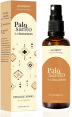 Palo Santo & Cinnamon Smudge Spray by Aromafume | 1 x 100ml / 3.38 fl oz l Aromatherapy | With Essential oils | Room Linen Spray | Natural Air freshners for home | Spiritual Meditation Accessories