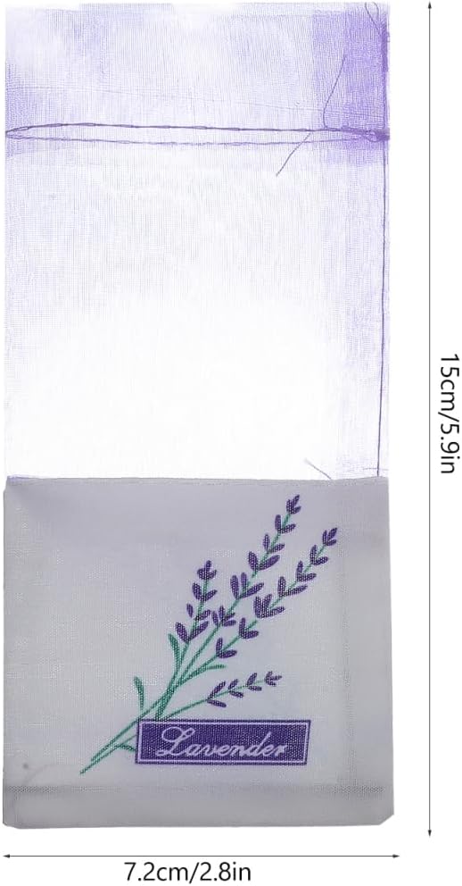 Sachet Bag，30 Pcs Empty Sachets Bag Lavender Flower Printing Fragrance (Light Purple)