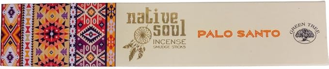 Native Soul Incense Smudge Sticks, Pack of 12, 15 Grams, Palo Santo