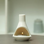 Ceramic Chiminea Palo Santo Holder and Burner - Modern Medieval Incense Candle and Matchstick Mini Chiminea for Wood Sticks and Bulk Incense with Ash Catcher - Zen-Inspired Home Decor Gift