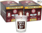Only Kosher Candy Neronim 3 Hour Survival Candles Long Burning Time Votive Candle by The Hour, Traditional Shabbos Yartzeit Memorial Shabbat Candles for Yom Kippur Holidays - 72 Pack (2 Box)
