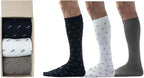 Pierre Henry Over the Calf Socks for Men (3 pairs) | Cotton Over the Calf Dress Socks | Long Socks Designed to Stay up 12+ hr
