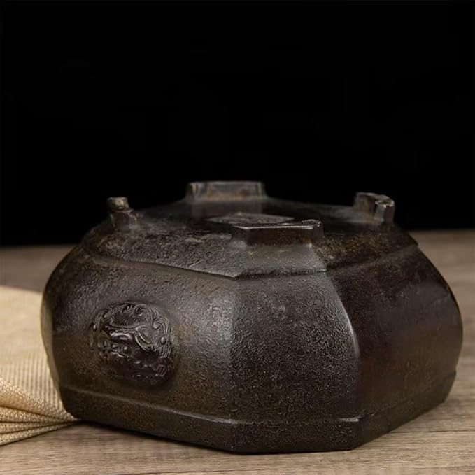 Incense Burner Chinese Incense Holder Brass Incense Burner Zen Copper Incense Burner Antique Style Home Office Fengshui Decor 7.7 * 6.5 * 3.5IN 5.5LB