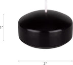 Mega Candles 12 pcs Unscented Black Floating Candles, Hand Poured Wax Candle 2 Inch Diameter, Home Décor, Wedding Receptions, Centerpieces, Occasions, Events, Festivities, Meditations, Spas