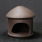 Palo Santo Holder, Sage and palo Santo Stick Burner Holder, Chiminea Incense Holder, Handmade Ceramic Smudge Bowl, Ash Catcher with mini Chimney, for Energy Cleansing, Yoga, Meditation Relaxation