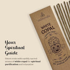 White Copal Incense Sticks Mexico - (40+ Sticks) Thick, Natural Resin Incense & Clean Charcoal Free Made from Upcycled Flowers | Sweet Smelling Spiritual Incense for Purification (Incienso De Copal)…