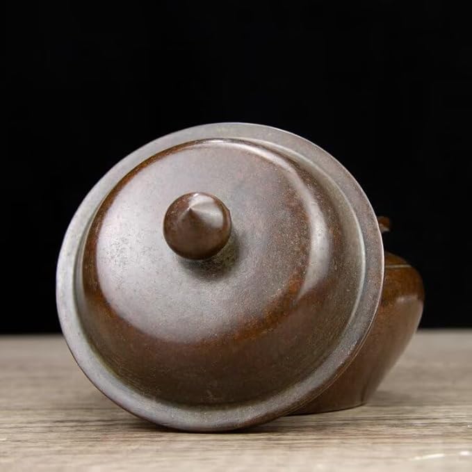 Copper Incense Burner Chinese Brass Incense Burner Kit Traditional Zen Incense Burner Antique Style Office Yoga Home Decor 4.3 * 4.3 * 3.9IN 2.8LB