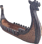 Resin Viking Ships Incense Stick Holder Retro Ships Ornament Exquisite Beautiful Home Decoration Ornaments (As Shown)