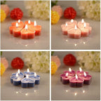 Tea Candles Heart Romantic Candle Small Sweet Wedding Party and Home 1.5-2 Hours Extended Burn Time Votive Parties Tealight Wishing Bulk Birthday Halloween Emergency Family 9 Pack (Blue)