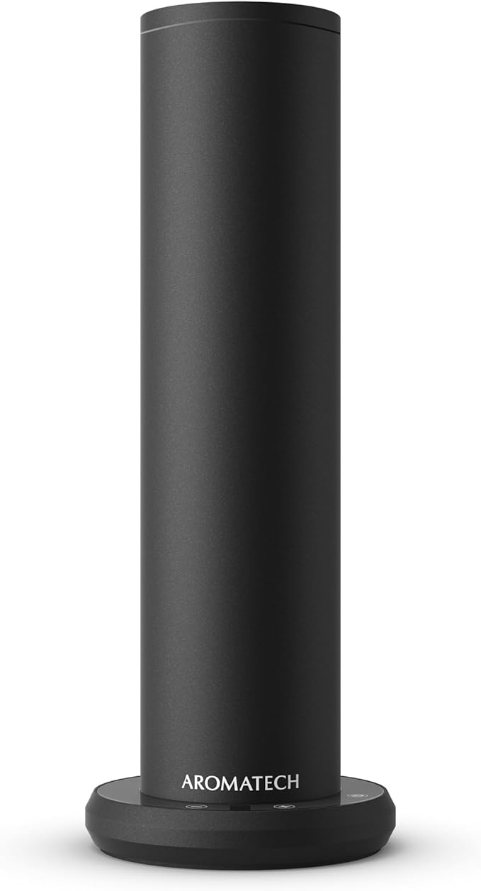 AromaTech New AroMini BT Plus Scent Diffuser w/Bluetooth – Cold-Air Diffusion Scent Machine for Home, Office, Hotel, Spa – Nebulizing Diffusion System for Essential Oil Blends (Black)
