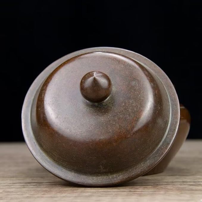 Copper Incense Burner Chinese Brass Incense Burner Kit Traditional Zen Incense Burner Antique Style Office Yoga Home Decor 4.3 * 4.3 * 3.9IN 2.8LB