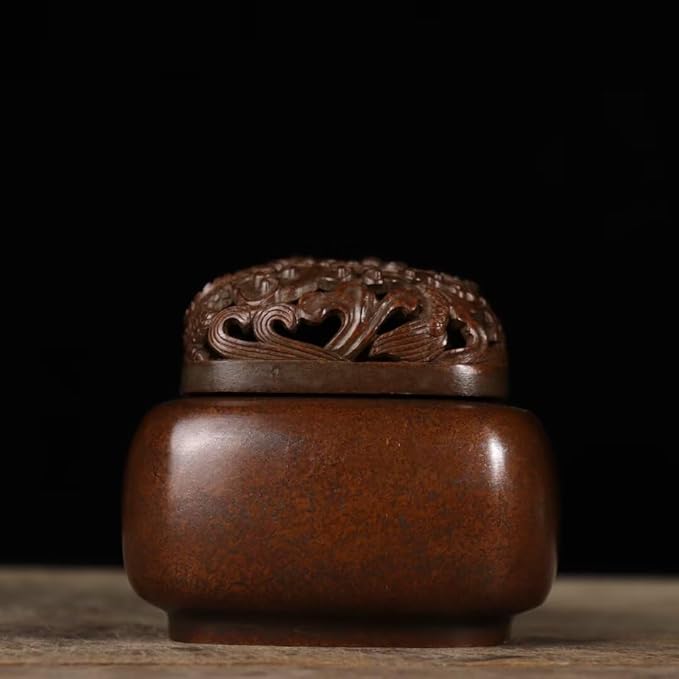 Brass Incense Burner Chinese Traditional Incense Burner Kit Zen Copper Incense Burner Office Home Yoga Room Sandalwood Burner Decoration Censer