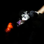 Qingbei Rina Halloween Potpourri Bags,Black Potpourri Bowl Filler,Decorative Vase Filler, Dried Flower, Home Fragrance Sachet of Petal with Human Skeleton and Pumpkin(Vampire Blood)