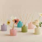 Thymes Petite Reed Diffuser Set – Includes Rattan Wood Sticks, Fragrance Oil, & Glass Bottle – Home Fragrance Oil Diffuser – Luxury Home Decor – Apartment Essentials (Aqua Coralline, 4 fl oz)