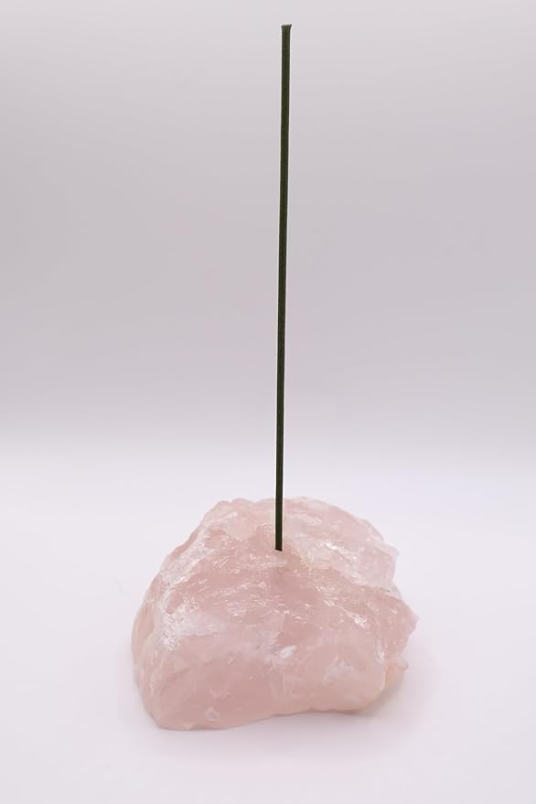 Wholesale Stone Rose Quartz Incense Holder – Natural Raw Crystal Base for Meditation, Aromatherapy, and Home Décor – Handmade Stone Stick Burner