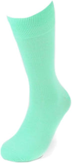 Feraricci Solid Color Casual Dress Socks for Men - Colorful & Comfortable Crew Socks