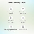 tiemart Men's Socks, Fits Men's Shoe Sizes 8-12