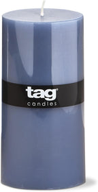 tag Color Studio 3X6 Pillar Candle Blue Denim Smokeless Paraffin Wax Burn Time 85 Hours 3x6 Blue Denim