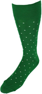 Trafalgar Men's Leo Polka Dot Mercerized Cotton Mid-Calf Socks