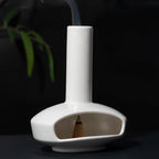 Cute Ceramic Palo Santo Holder – Handcrafted Modern Incense Cone Burning Stand – Adorable Smudge Bowl for Yoga Aromatherapy & Meditation for Home Decor – Unique Chimney Design