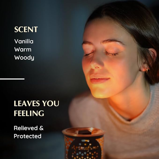 Benzoin Incense Bricks & Flower of Life Exotic Incense Burner by Aromafume | 2 Trays x 9 Bricks | Styrax Extract, Native to Indonesia | Ideal for Prayer & Meditation | Low-Smoke & Non-Toxic