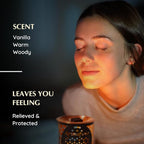 Benzoin Incense Bricks & Flower of Life Exotic Incense Burner by Aromafume | 2 Trays x 9 Bricks | Styrax Extract, Native to Indonesia | Ideal for Prayer & Meditation | Low-Smoke & Non-Toxic