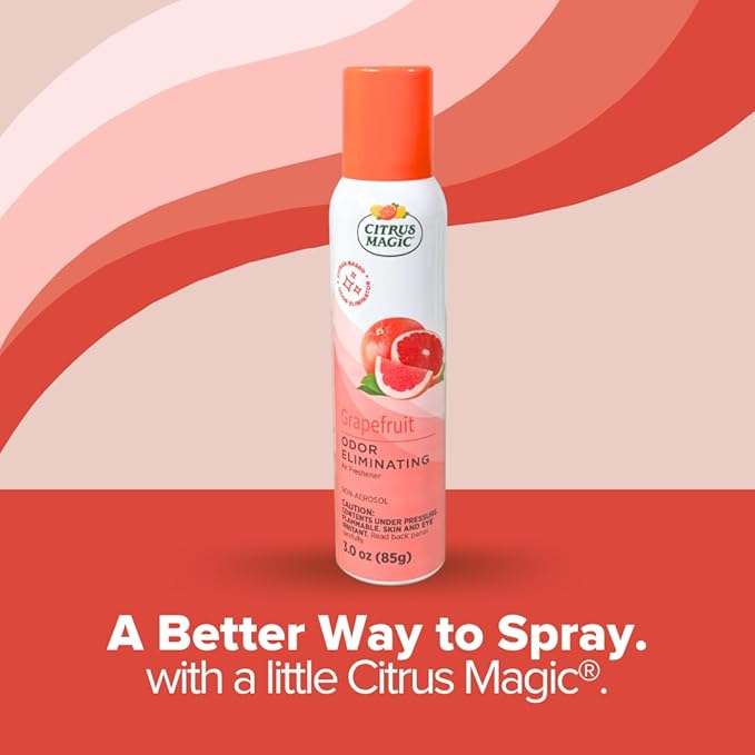 Citrus Magic Odor Eliminating Air Freshener Spray, Grapefruit, 3-Ounce, Pack of 3