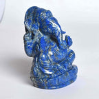 REAL-GEMS Lapis Lazuli Ganesha Statue Approximately 2000 Ct. God Ganesh, Ganpati Statue, Lord Ganesha Idol - Gift Item Showpiece…
