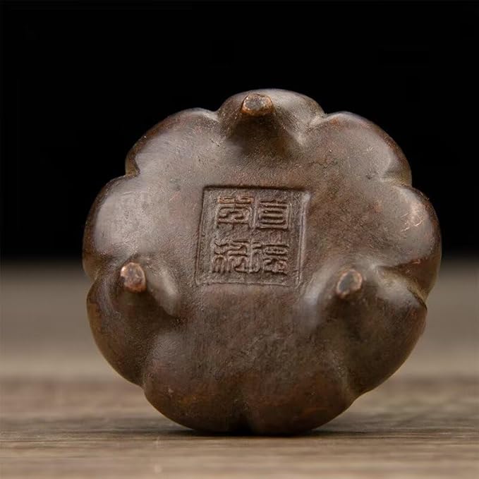 Incense Burner Chinese Incense Holder Brass Incense Burner Zen Copper Incense Burner Antique Style Home Office Fengshui Decor 2 * 2 * 1.4IN 0.2LB