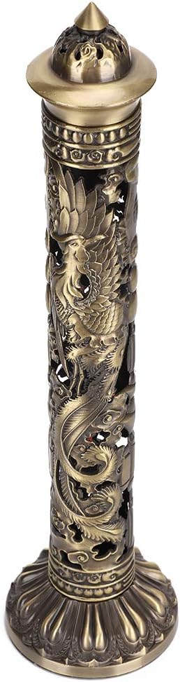 Dragon Phoenix Charcoal Incense Incense Holder, Dragon Incense ——Relief Craft Ornaments, Incense Stick Holder, Room Vertical Incense Holder for Aromatherapy Home Decor Office