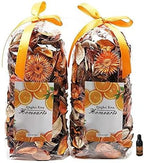 Qingbei Rina Fall Potpourri Bags,Orange Scented Potpourri Dried Flowers, Autumn Decorative Bowl Vase Filler,Home Fragrance,Harvest Farmhouse Bathroom Decor,8.4oz(Citrus)