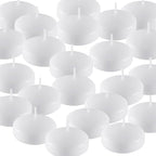 50 Pack of 2-Inch White Floating Candles - Ideal for Weddings, Home Décor, Spa Baths, and Romantic Settings.
