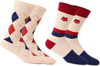 HHX YONLEE Dress Socks 5/6/10 Pairs Crew Argyle Colorful Cotton Novelty Casual Happy Fun