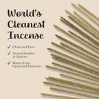 White Copal Incense Sticks Mexico - (40+ Sticks) Thick, Natural Resin Incense & Clean Charcoal Free Made from Upcycled Flowers | Sweet Smelling Spiritual Incense for Purification (Incienso De Copal)…