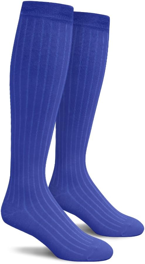 Knee High Solid Color Cotton Socks for Men Women and Youth