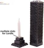 Handmade Black Soapstone Incense Stick Tower Holder | Marble Incense Stick Tower Burner Holder Spa Aromatherapy Home Office Fragrance Accessories Home Office Decor - (11 X 3 Inches)