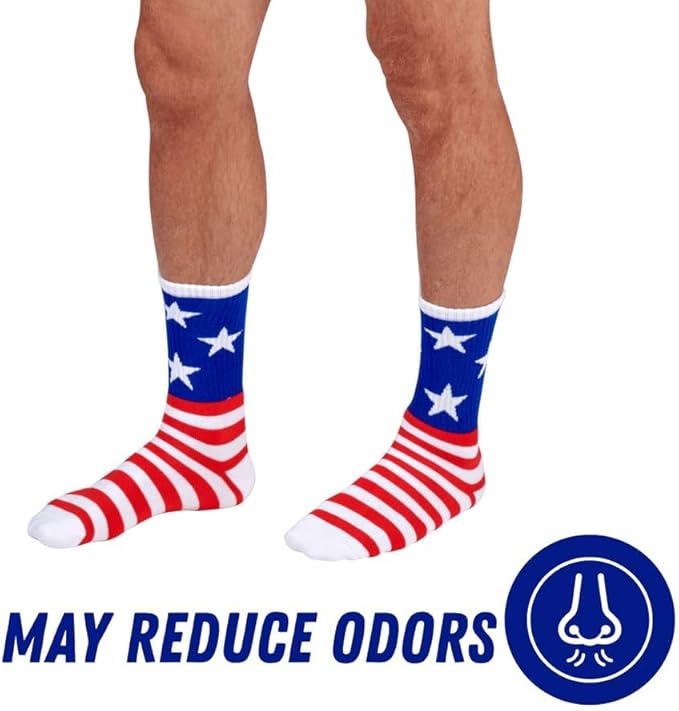 Bamboo Sports Premium Bamboo Crew Work Socks- Moisture Wicking, Odor Eliminating