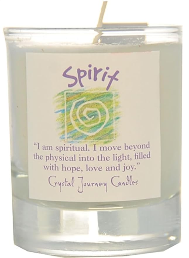 Crystal Journey Herbal Magic Glass Filled Votive Soy Candle - Spirit
