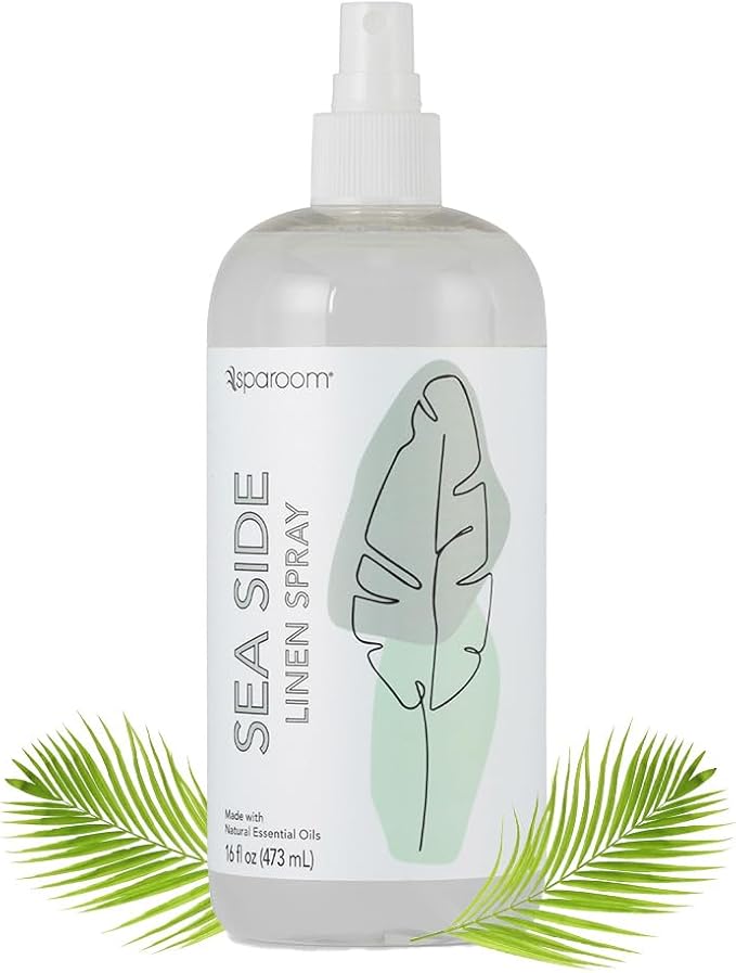 SpaRoom Aromatherapy Linen and Fragrant Room Spray Made with Essential Oils, 16 Ounces, Sea Side ~ Salty, Breezy, Coastal